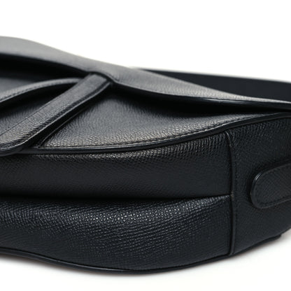 Christian Dior Grained Calfskin Saddle Bag Black 10 of 10