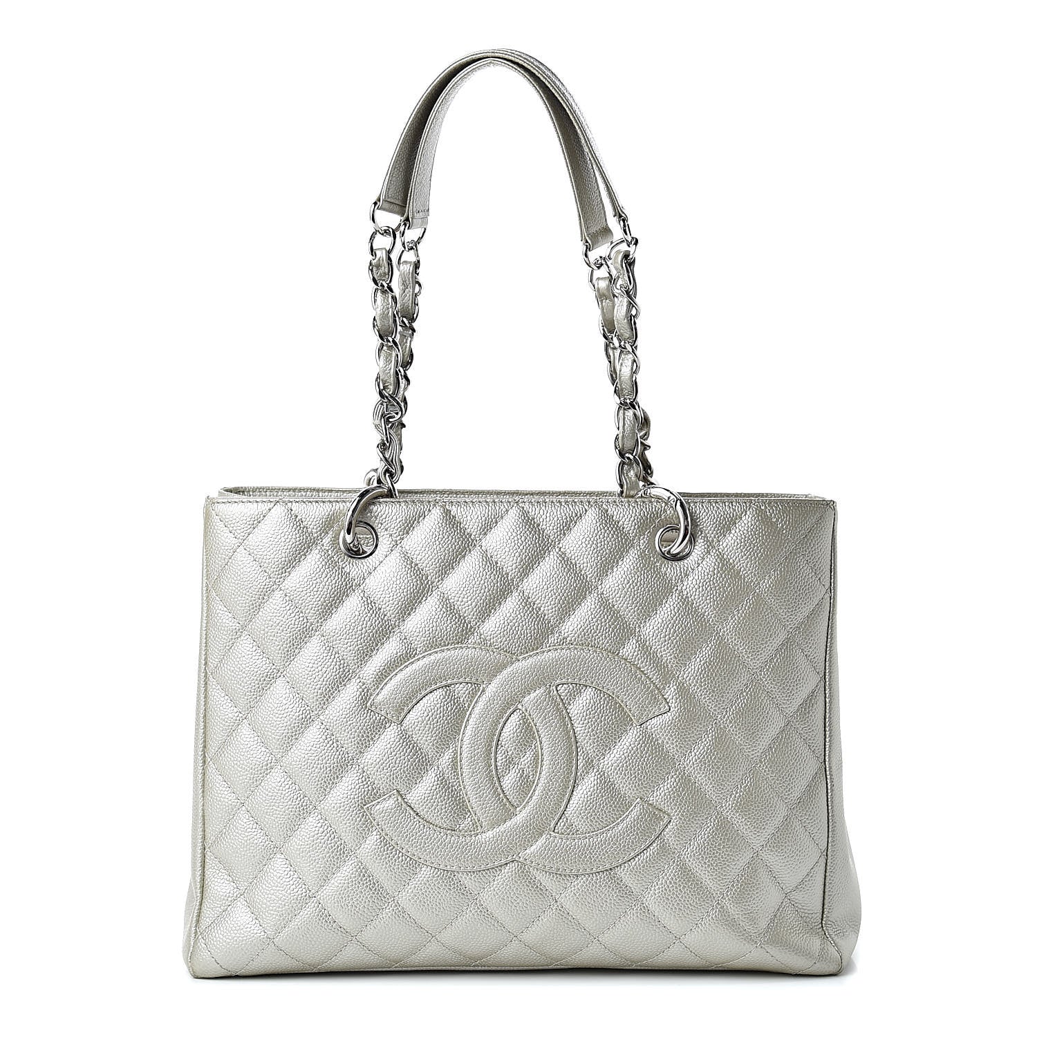Chanel Metallic Caviar Grand Shopping Tote GST Light Gold 1 of 20