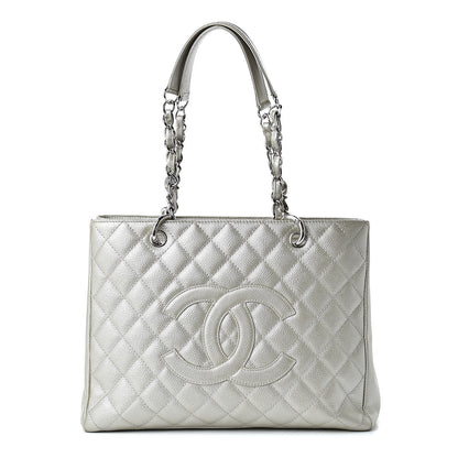 Chanel Metallic Caviar Grand Shopping Tote GST Light Gold 1 of 20