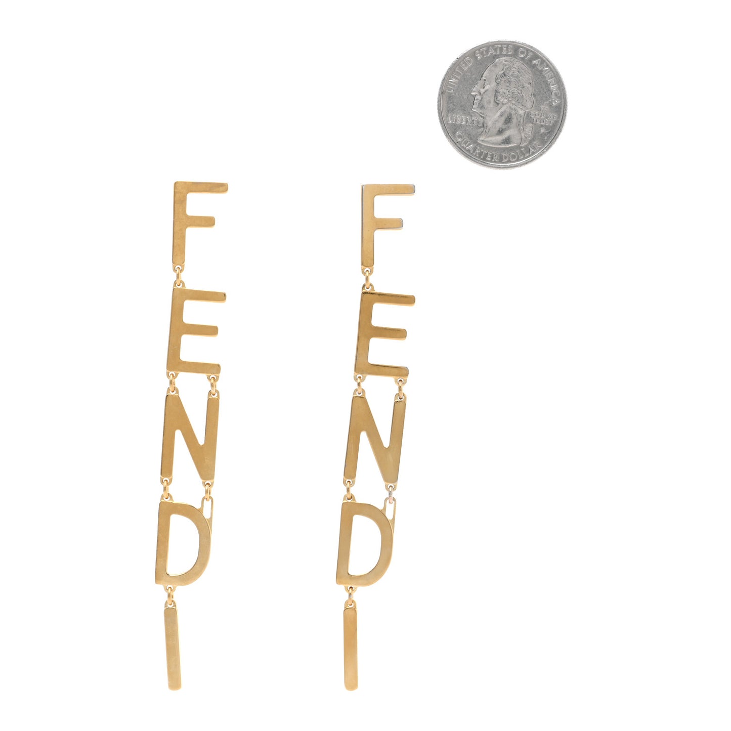 Metal Signature Earrings Gold