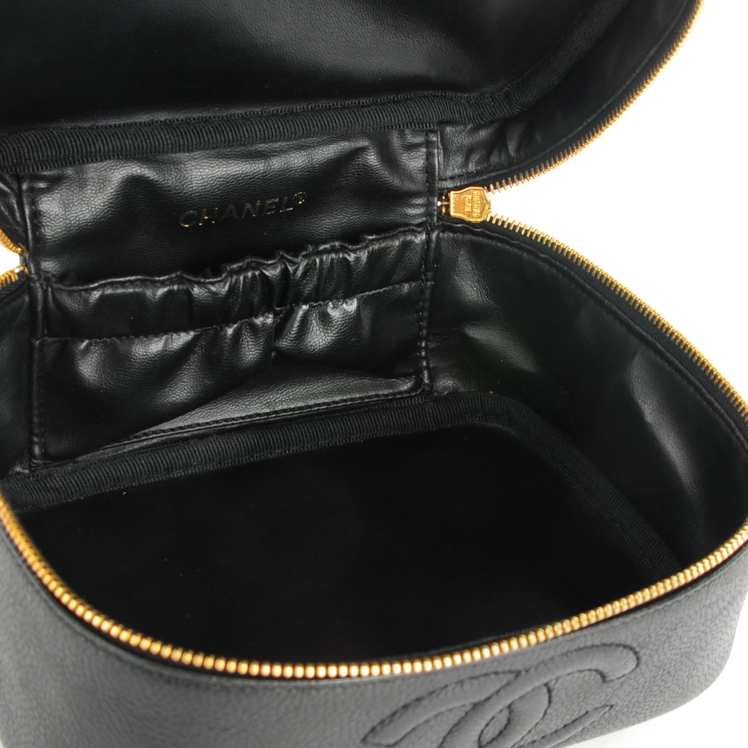 Chanel Caviar Vanity Cosmetic Case Black 5 of 8