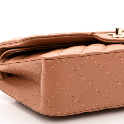 Chanel Lambskin Quilted Medium Double Flap Brown 9 of 10