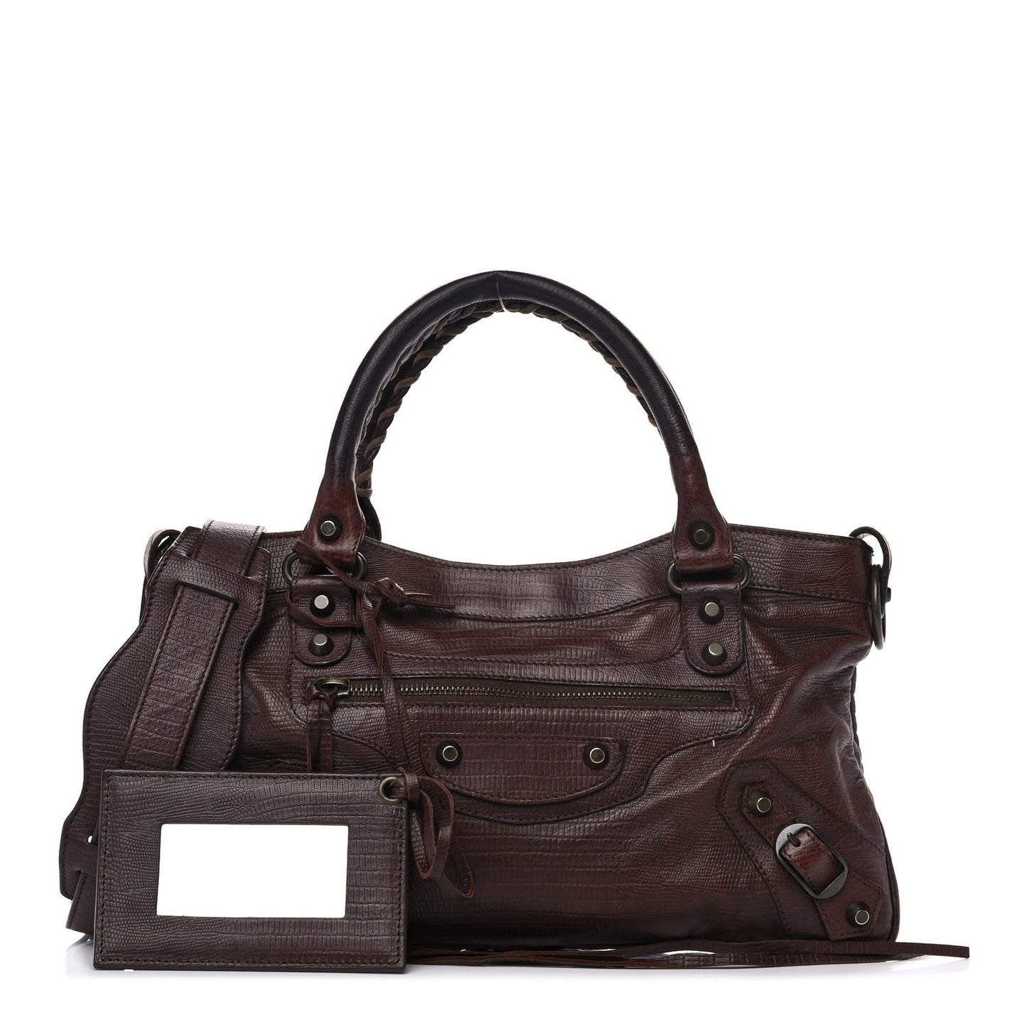 Agneau Lizard Embossed First Castagna