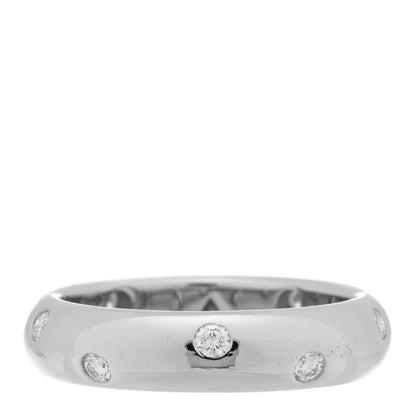 Tiffany Platinum Diamond 4mm Etoile Band Ring 49 5 1 of 4