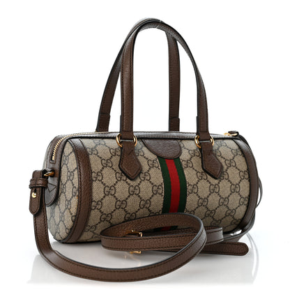 Gucci GG Supreme Monogram Web Small Ophidia Boston Bag  Beige New Acero 3 of 12