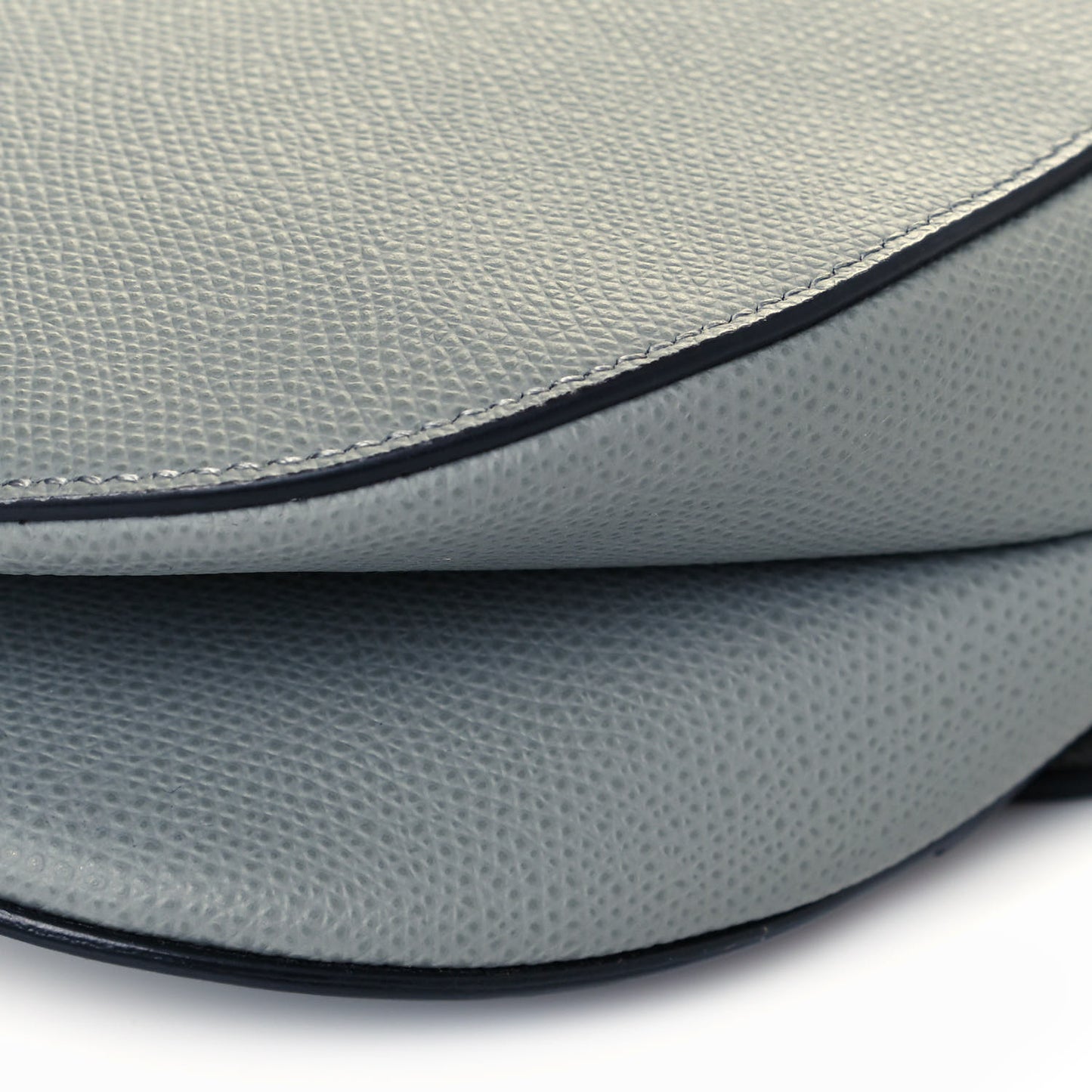 Grained Calfskin Saddle Bag Sky Blue