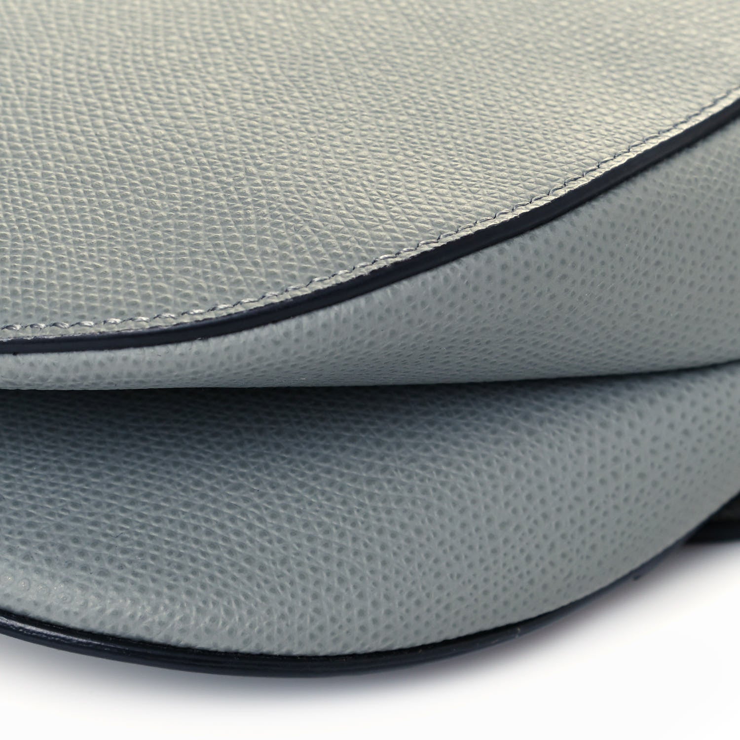 Christian Dior Grained Calfskin Saddle Bag Sky Blue 11 of 12