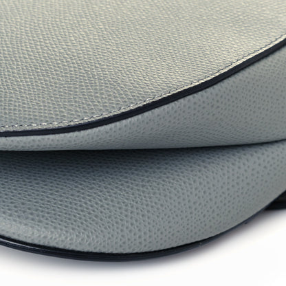 Christian Dior Grained Calfskin Saddle Bag Sky Blue 11 of 12