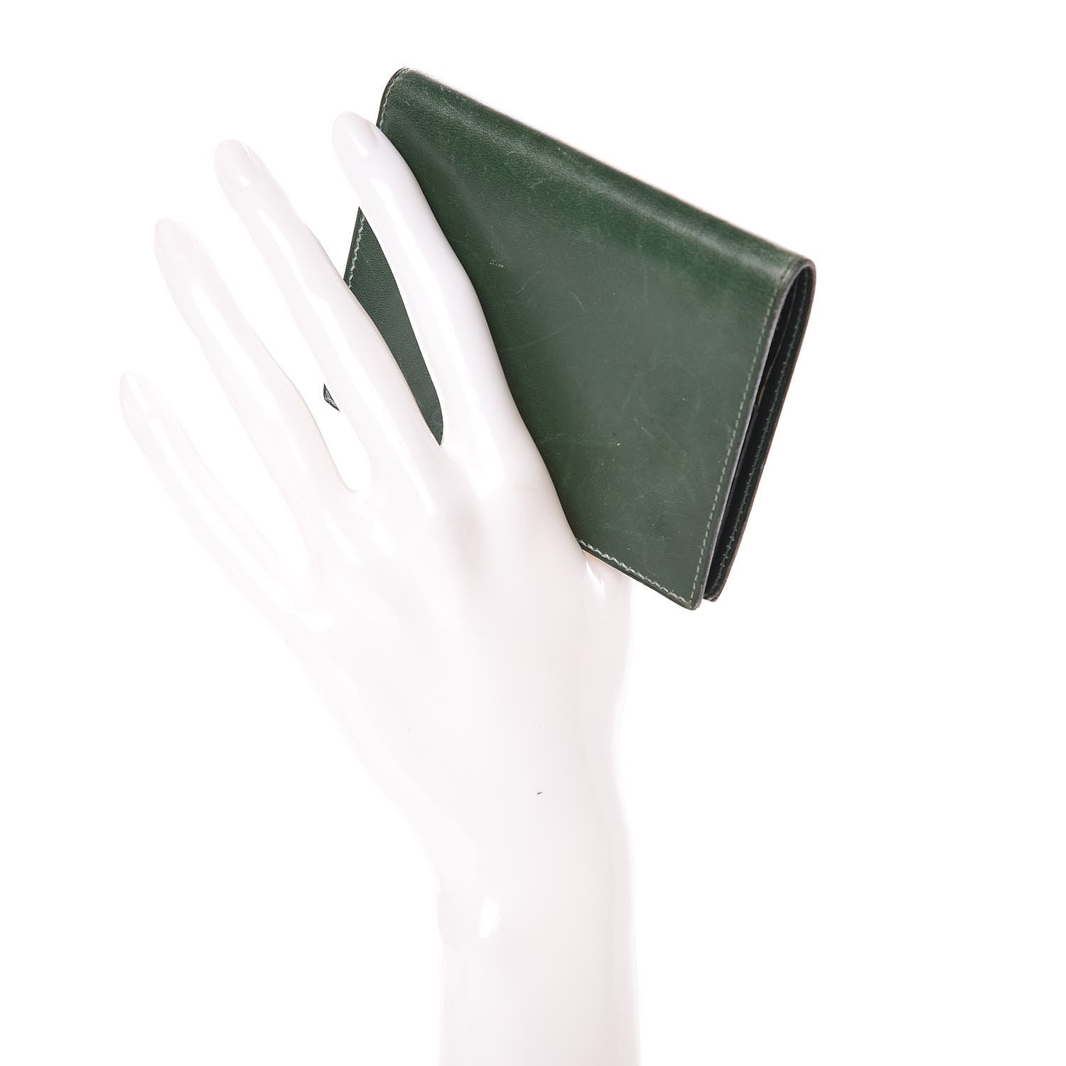 Hermes Box Photo Holder Wallet Vert Fonce 2 of 8
