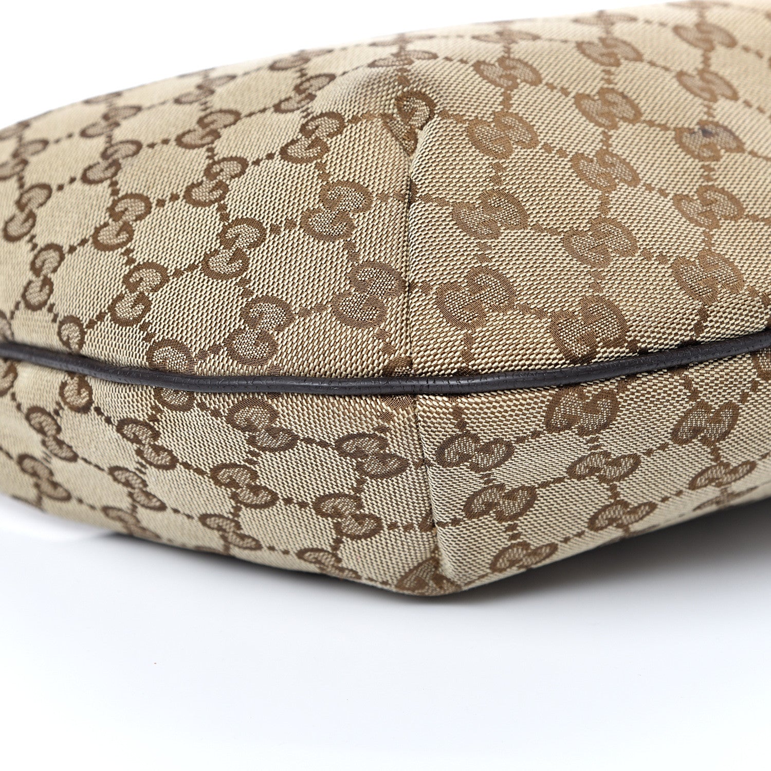 Gucci Monogram Web Medium Half Moon Hobo Dark Brown 15 of 21