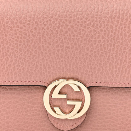 Gucci Dollar Calfskin Interlocking G Chain Wallet Soft Pink 8 of 10