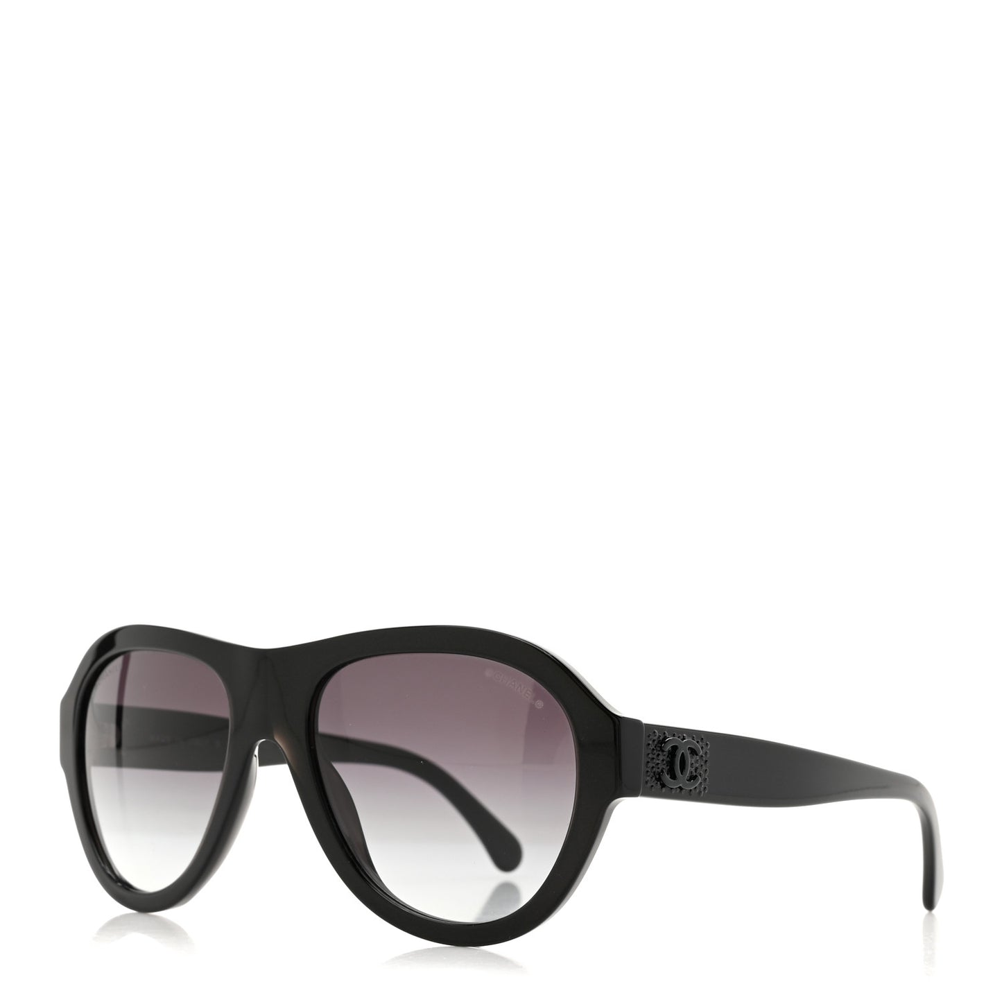 Acetate Strass Pilot Sunglasses 5467-B Black