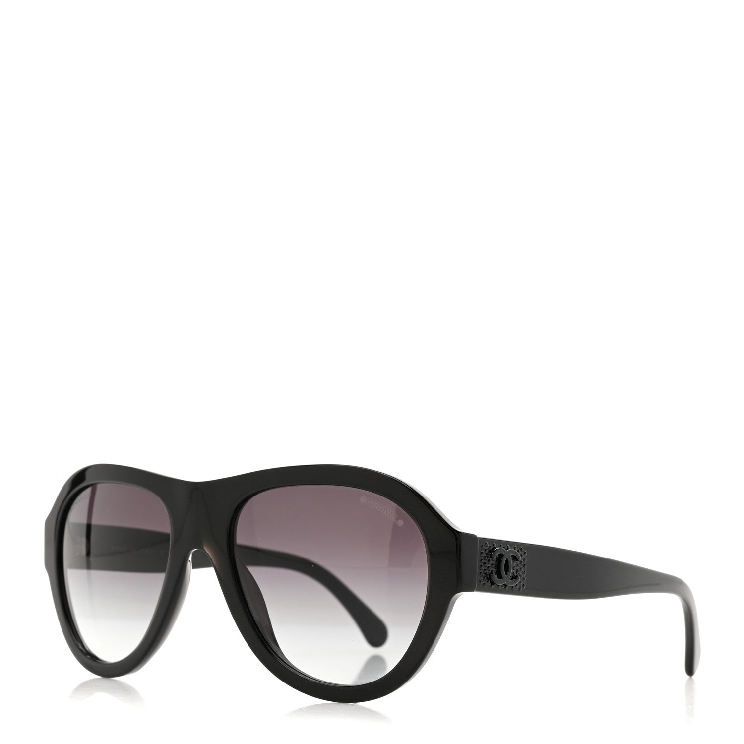Chanel Acetate Strass Pilot Sunglasses 5467-B Black 1 of 8