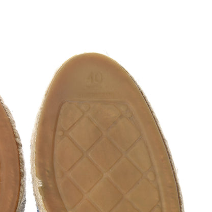 Chanel Lambskin CC Espadrilles 40 Blue 10 of 11