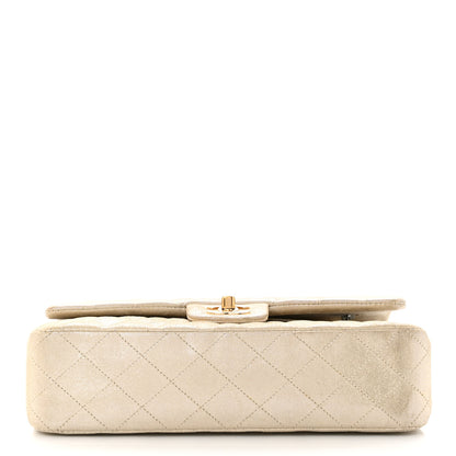 Chanel Iridescent Calfskin Quilted Medium Double Flap Light Gold 12 of 12