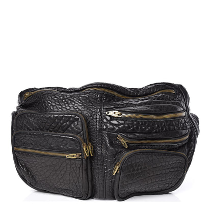 Alexander Wang Pebbled Lambskin Max Fanny Pack Belt Bag Black 1 of 9