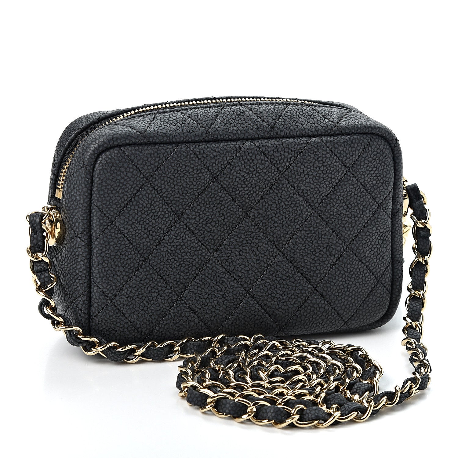 Chanel Caviar Quilted Mini Coco Tassel Camera Case Black 2 of 9