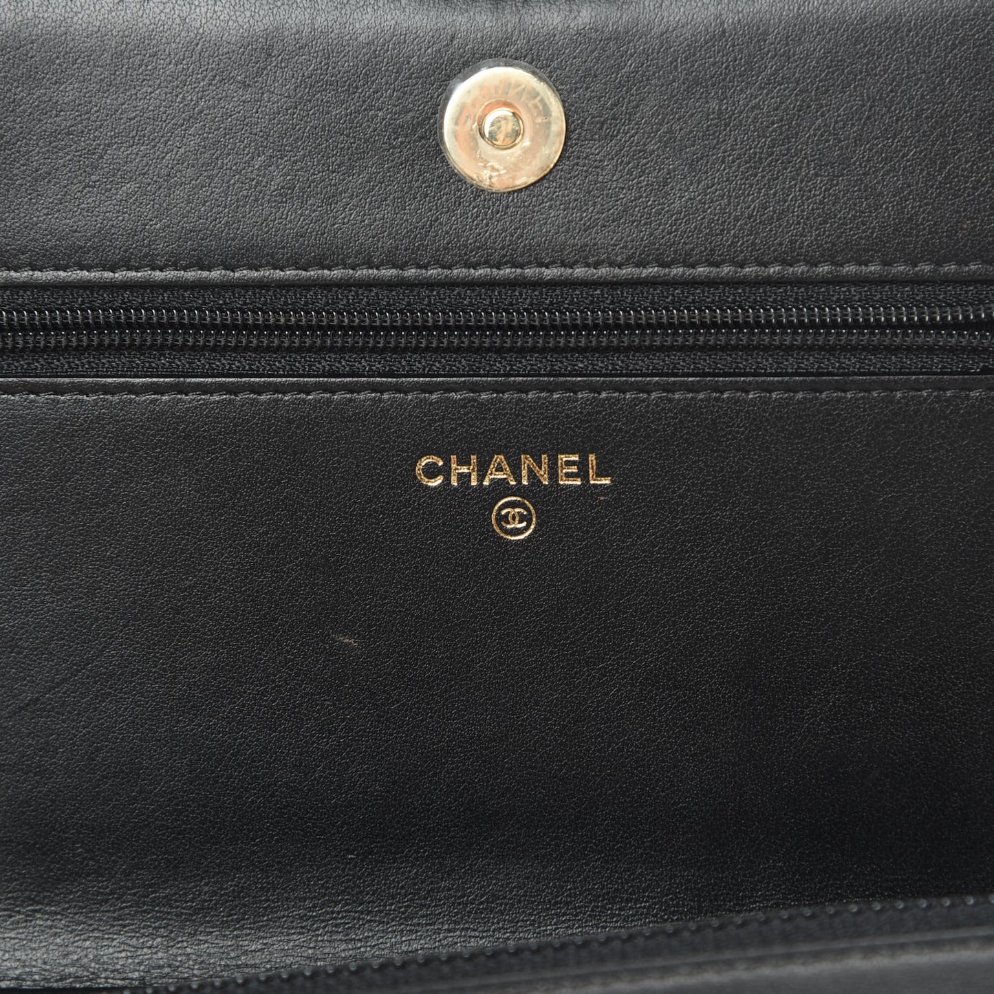Caviar Quilted Boy Wallet On Chain WOC Black