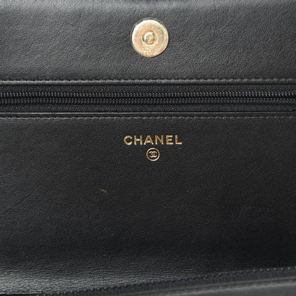 Chanel Caviar Quilted Boy Wallet On Chain WOC Black 6 of 15