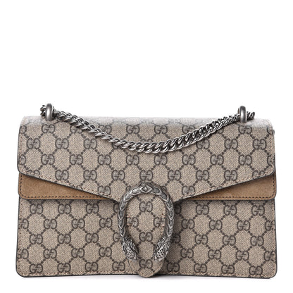 Gucci GG Supreme Monogram Small Dionysus Shoulder Bag Taupe 1 of 9