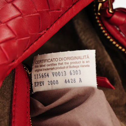 Bottega Veneta Nappa Intrecciato Large Veneta Hobo Crimson 7 of 8