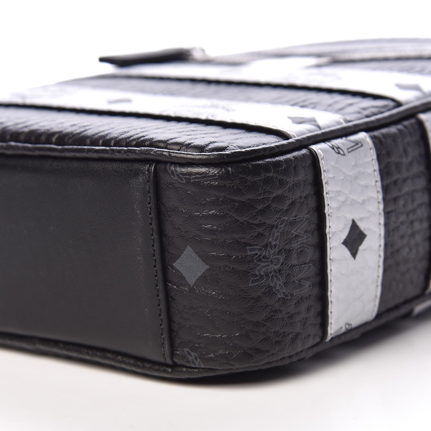 MCM Visetos Spot Crossbody Bag Black 7 of 11