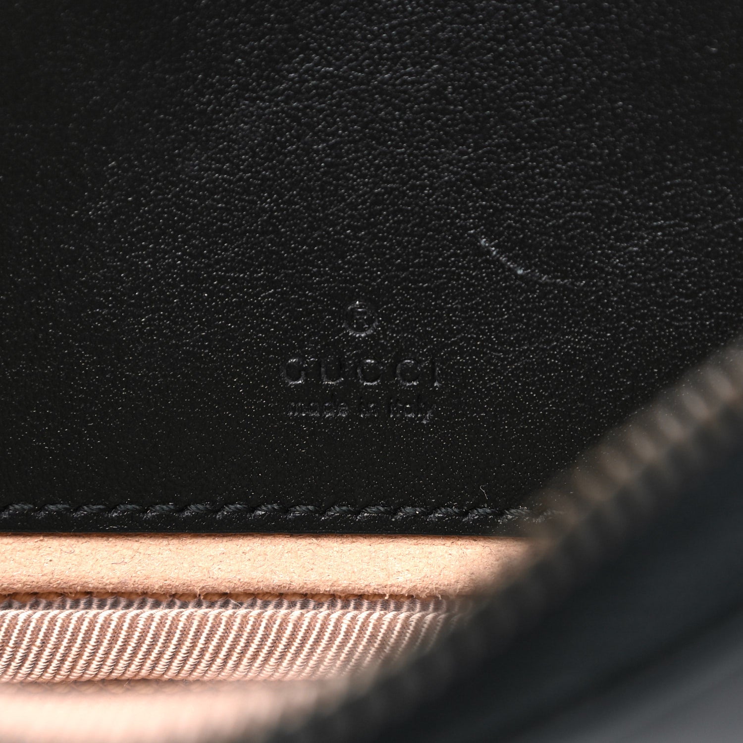 Gucci Calfskin Matelasse Mini GG Marmont Chain Crossbody Bag Black 6 of 11