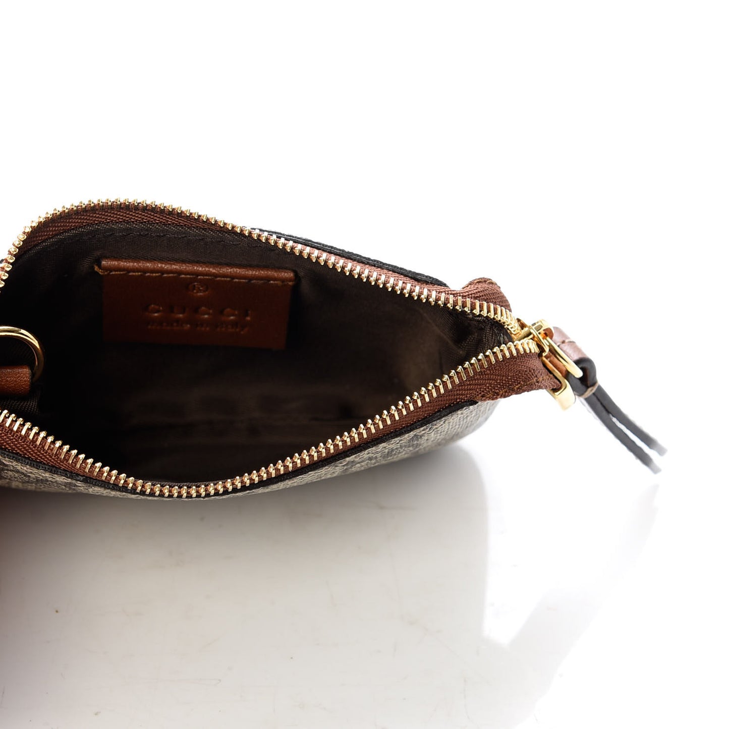 GG Supreme Monogram Key Case Brown
