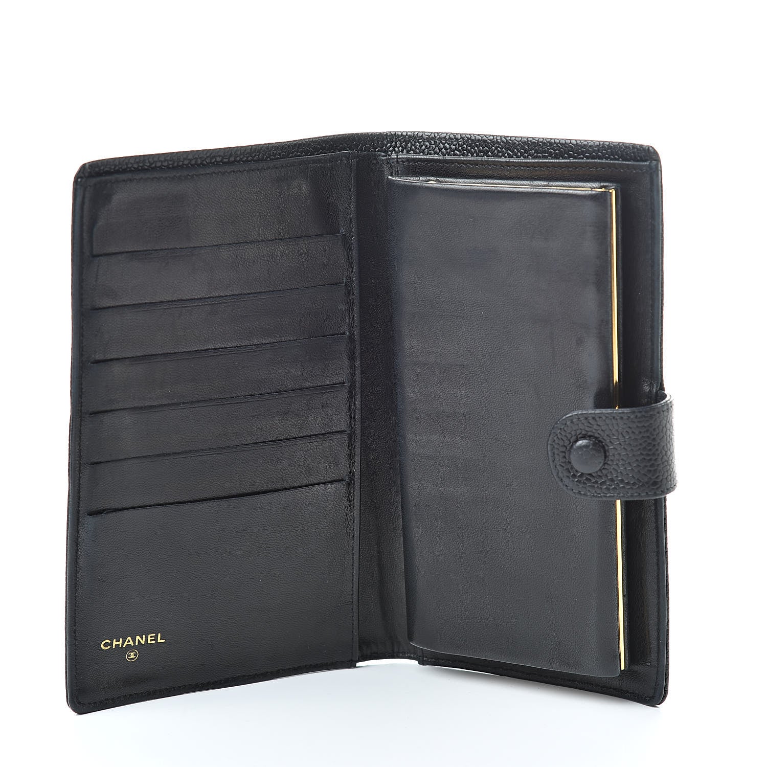 Chanel Caviar Timeless CC French Wallet Black 5 of 14