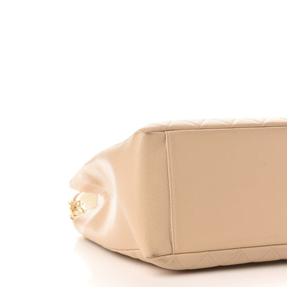 Chanel Caviar Quilted Grand Shopping Tote GST Beige 12 of 15
