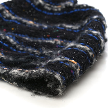 Chanel Wool Tweed Beanie Hat Black 6 of 6