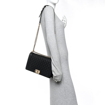 Chanel Caviar Quilted New Medium Boy Flap Black 2 of 10