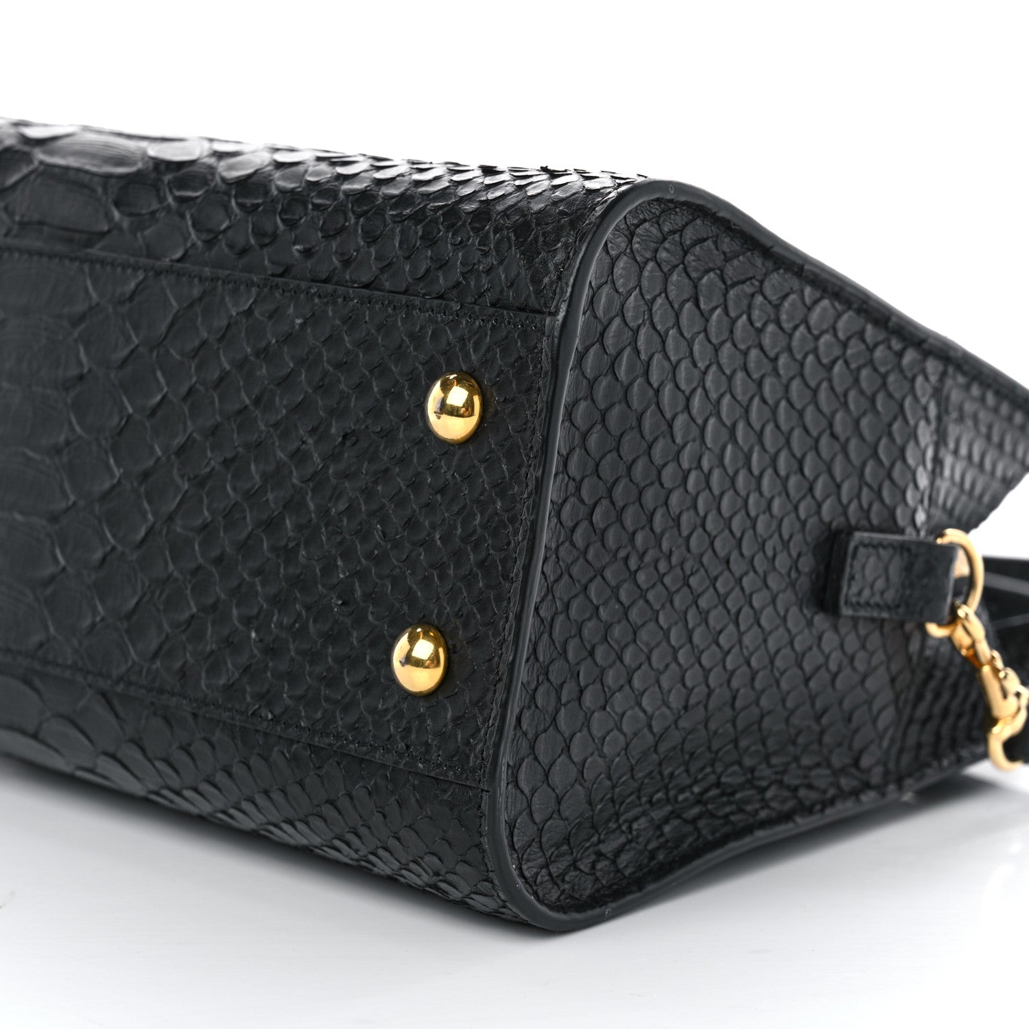 Saint Laurent Python Calfskin Embossed Monogram Baby Cabas Black 9 of 12