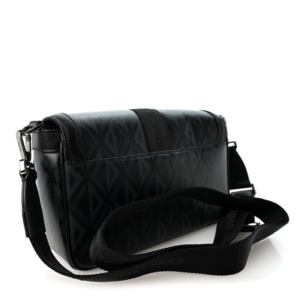 Christian Dior Coated Canvas CD Diamond Hit The Road Bag Black 3 of 10