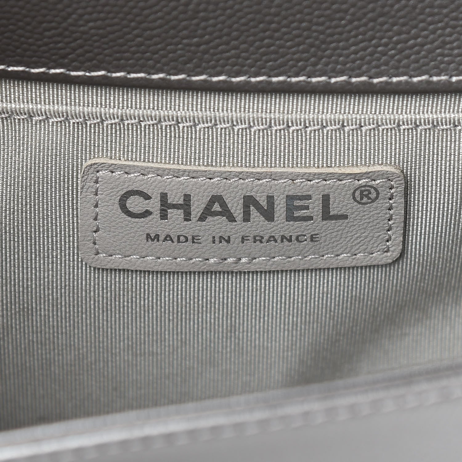Chanel Metallic Caviar Quilted Medium Boy Flap Silver 6 of 11