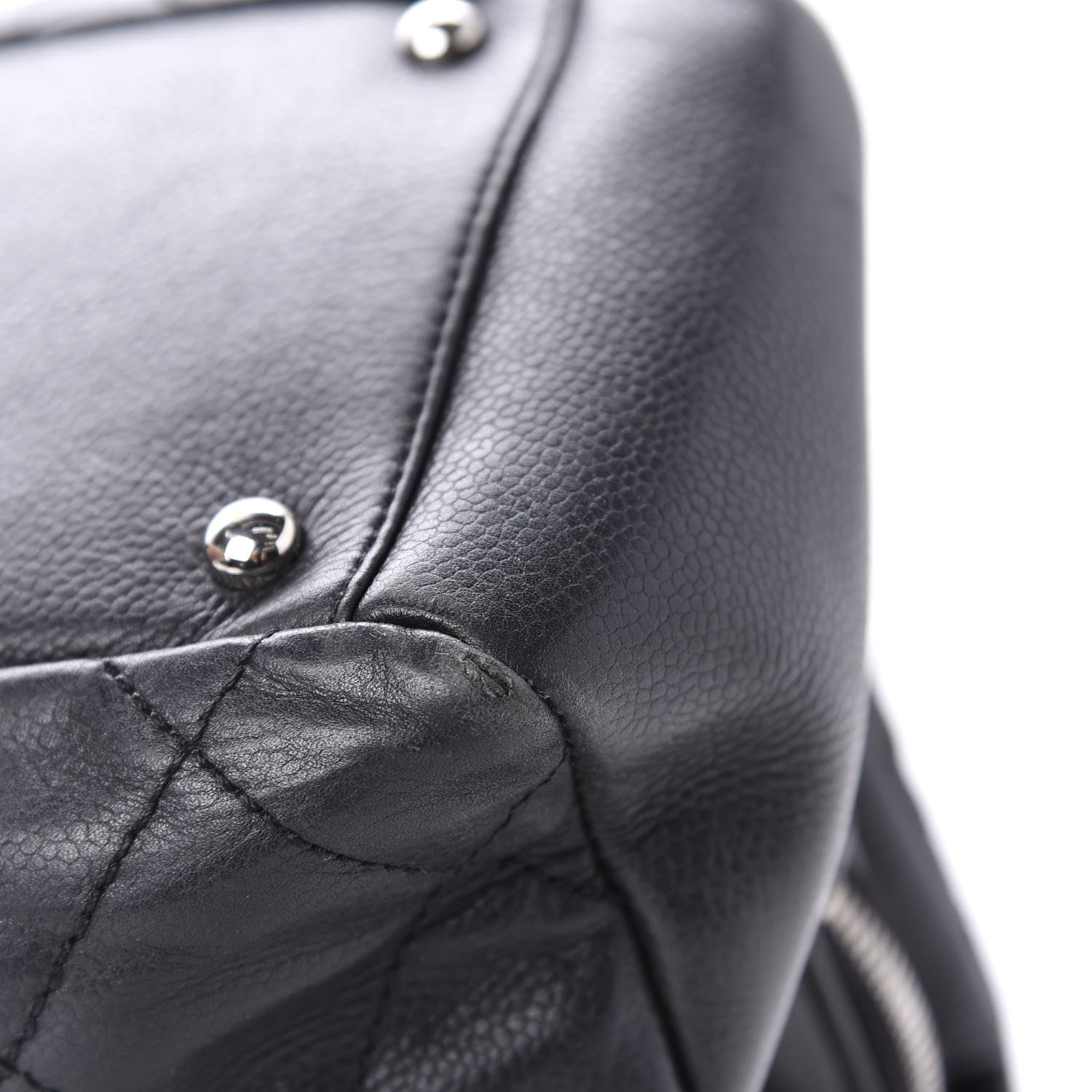 Chanel Caviar Quilted CC Timeless Soft Tote Black 9 of 18