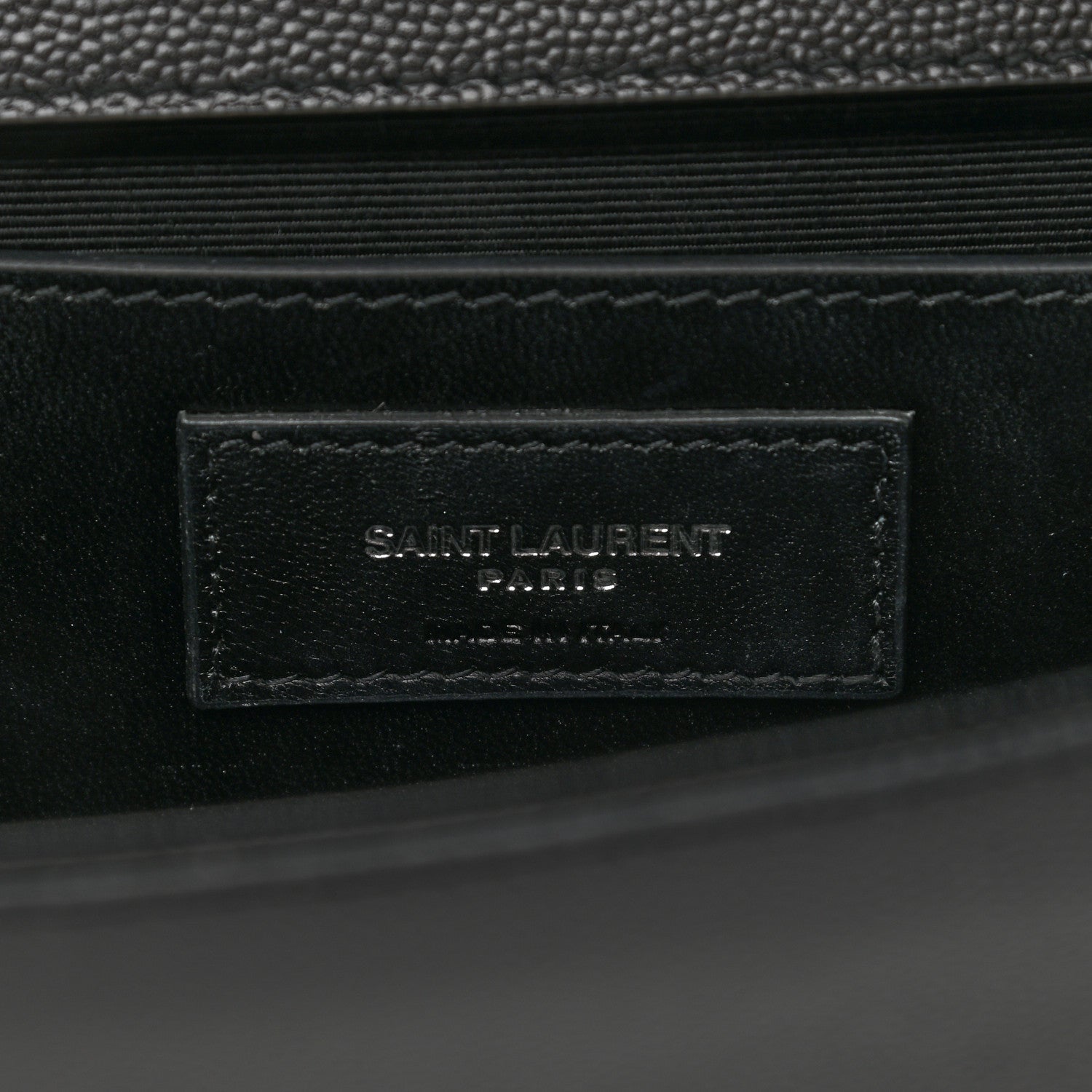 Saint Laurent Grain De Poudre Monogram Cassandre Clutch Black 7 of 11