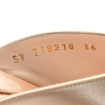 Saint Laurent Crepe Satin Blanco 60 Feathered Mule Sandals 36 Beige 8 of 11