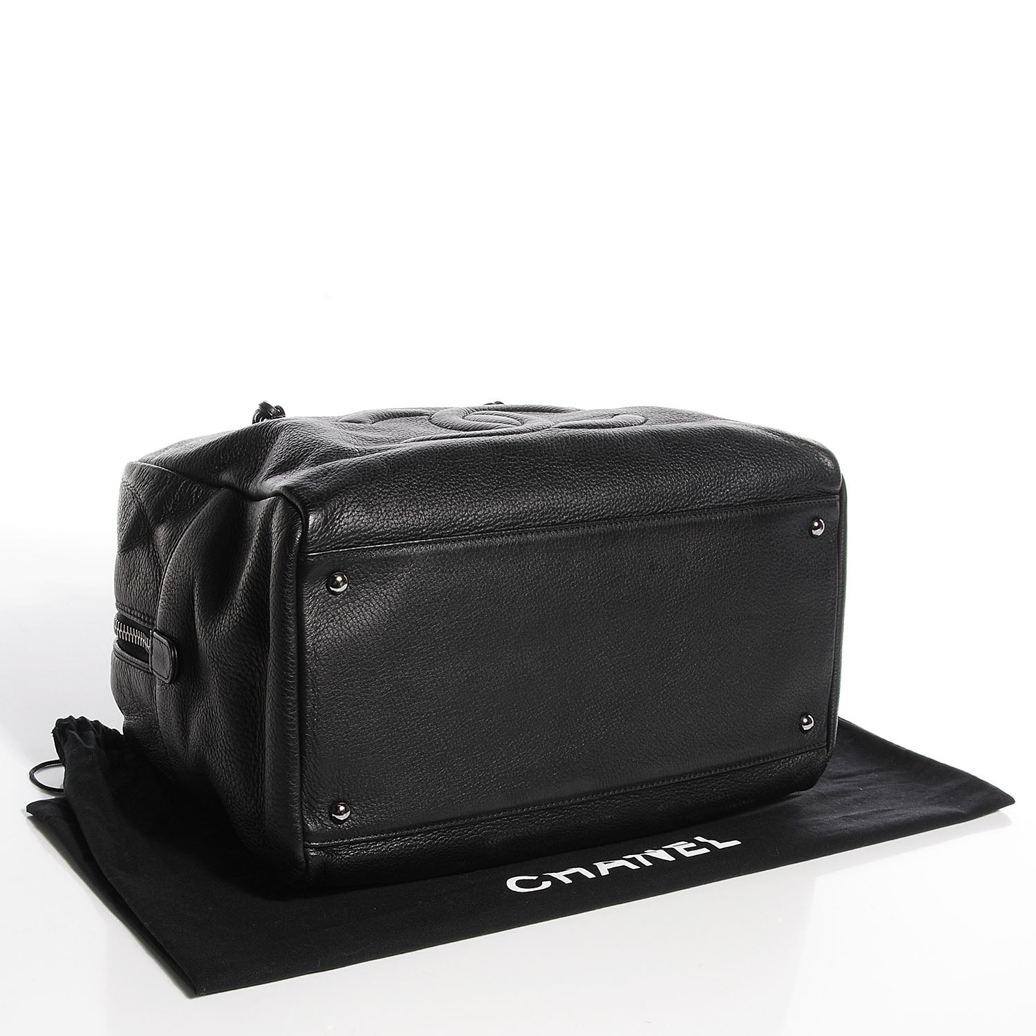 Chanel Deerskin Luxe Ligne Large Bowler Black 4 of 7