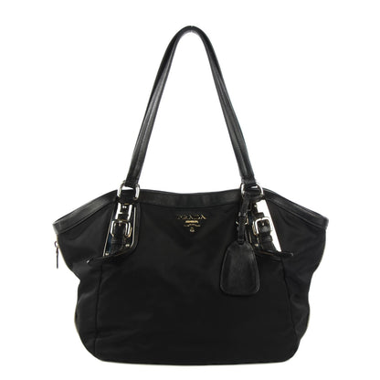 Prada Tessuto Nylon Nappa Shoulder Bag Nero Black 1 of 8