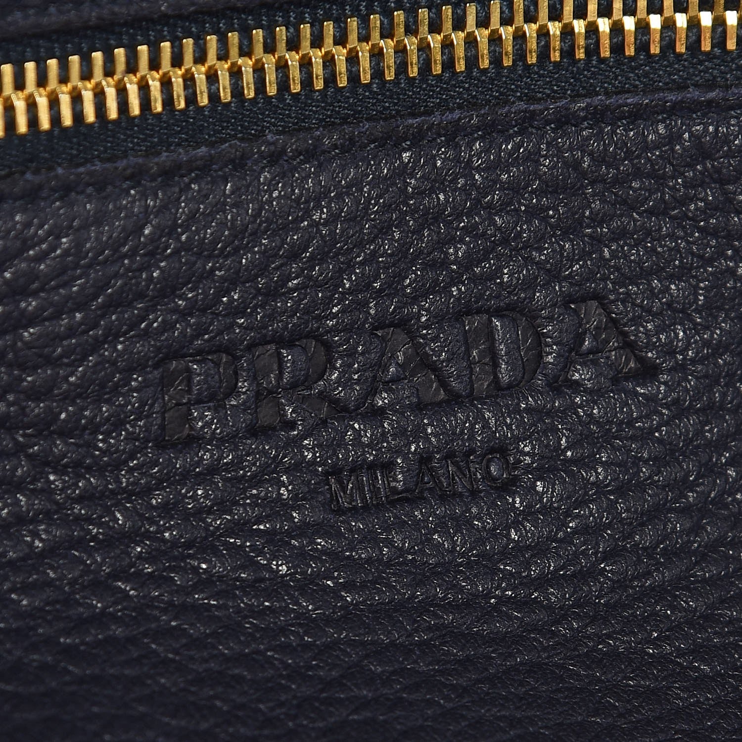 Prada Cervo Deerskin Shopper Tote Navy 5 of 6