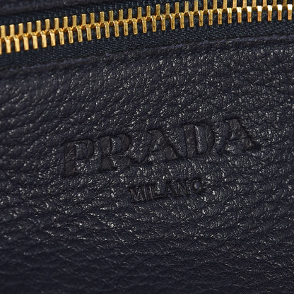 Prada Cervo Deerskin Shopper Tote Navy 5 of 6