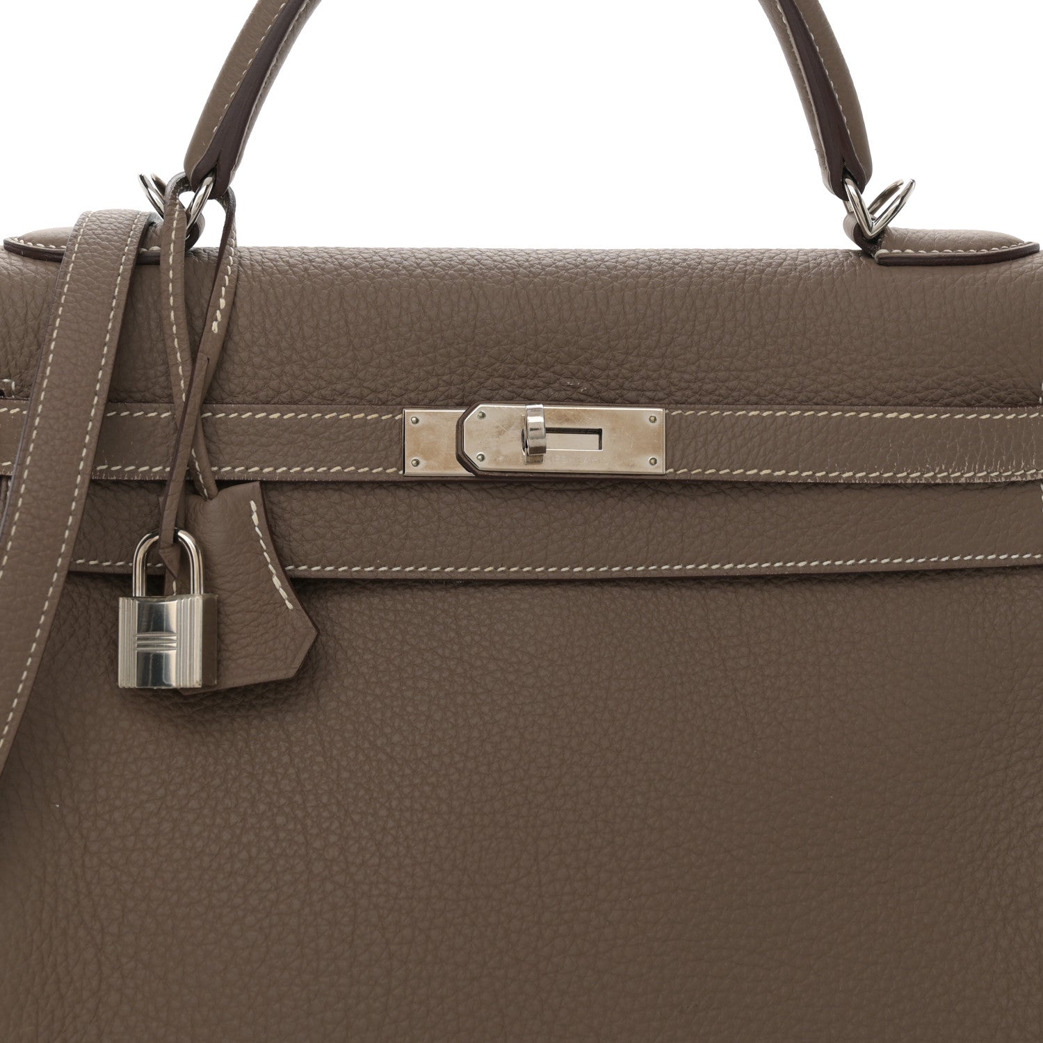Hermes Togo Kelly Retourne 32 Etoupe 8 of 13