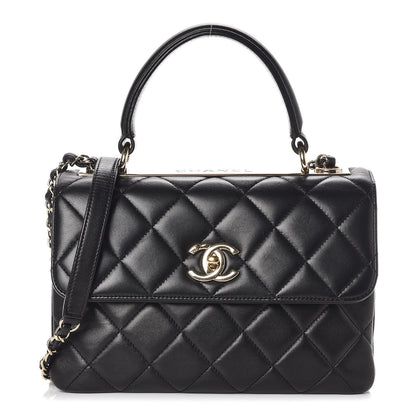 Chanel Lambskin Quilted Small Trendy CC Dual Handle Flap Bag Black 1 of 10