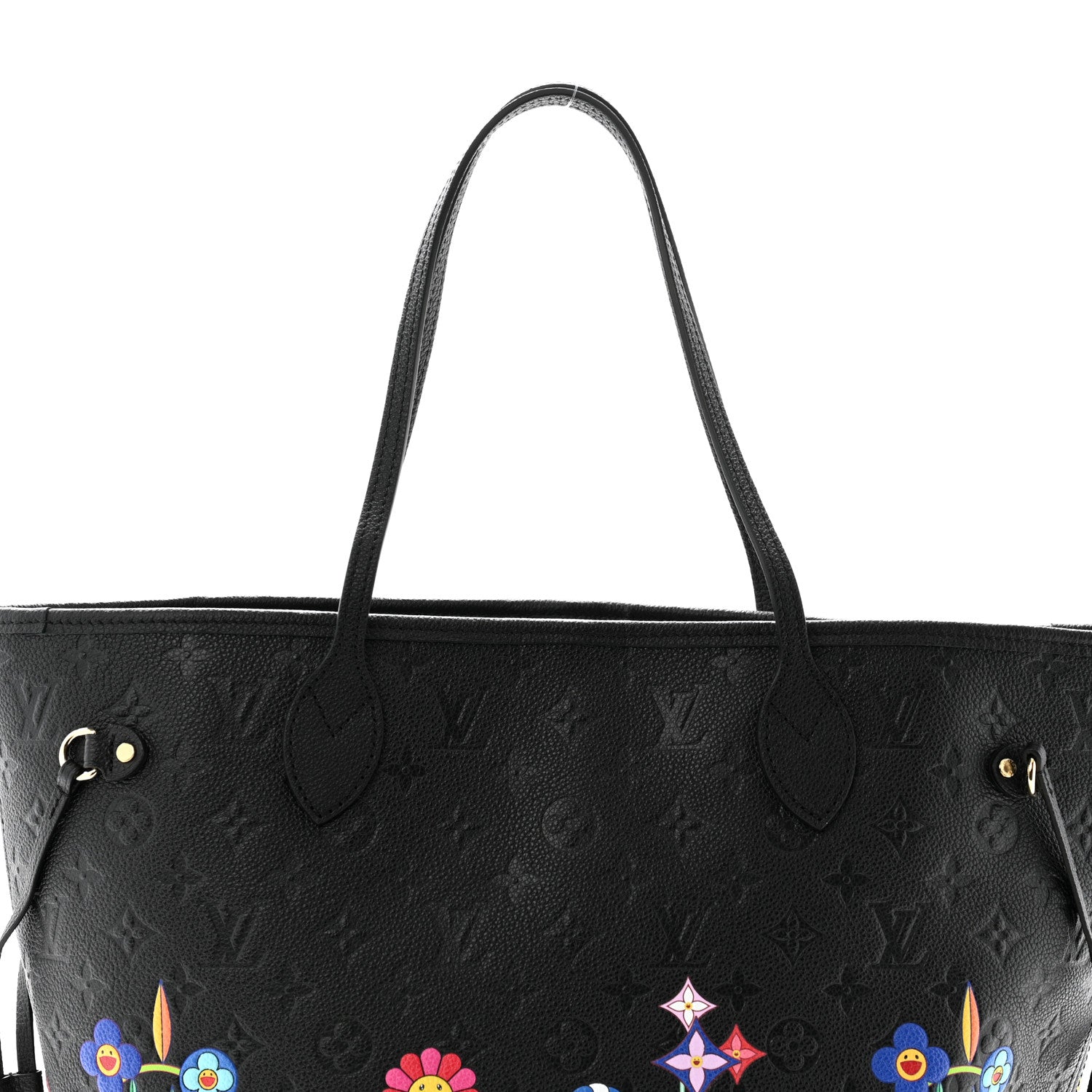 Louis Vuitton LV X TM Empreinte Flowers Neverfull MM Black 8 of 10
