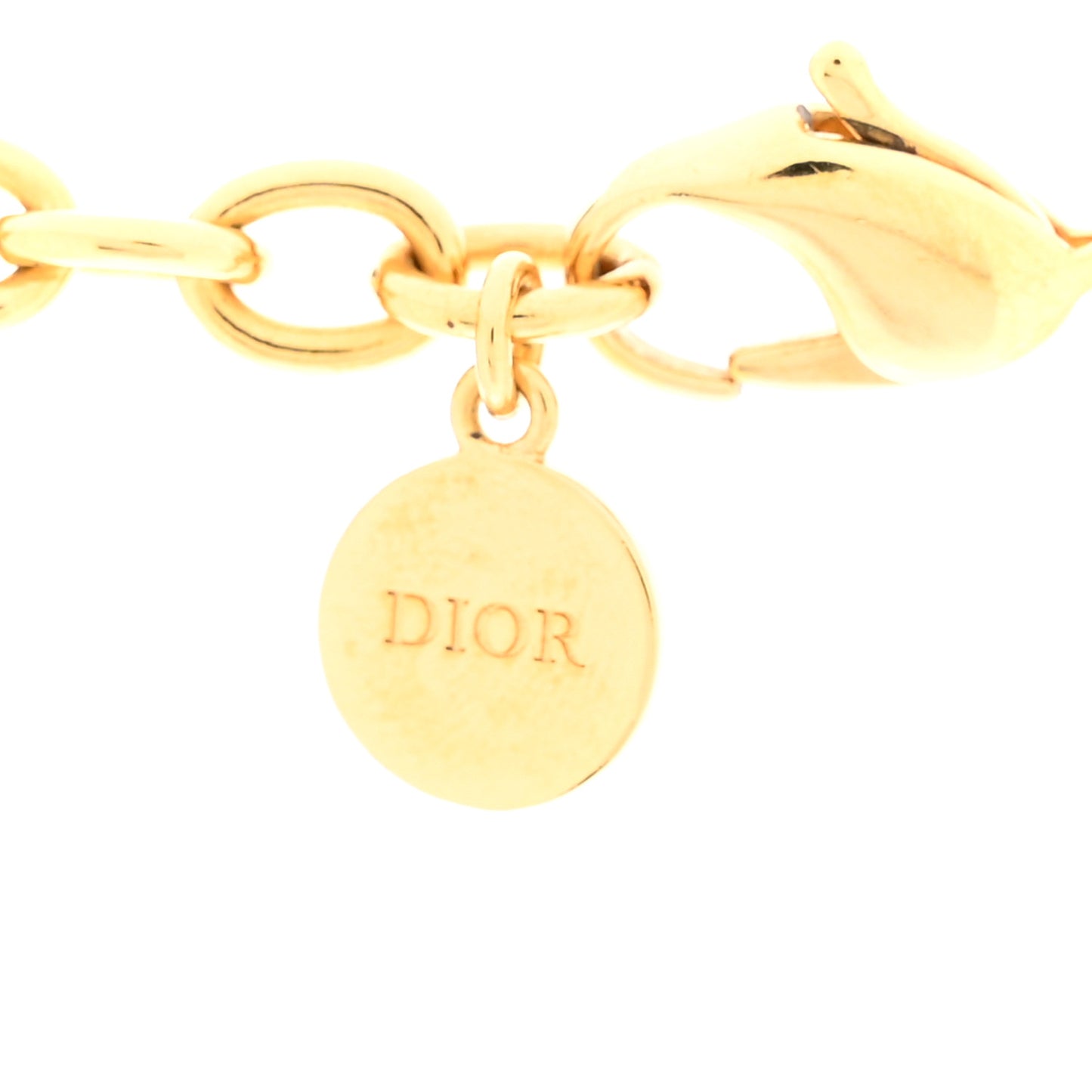 Metal CD Choker Necklace Gold