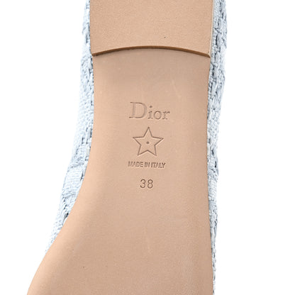 Christian Dior Raffia Cannage Ballet Flat 38 Bleu Pastel 7 of 12