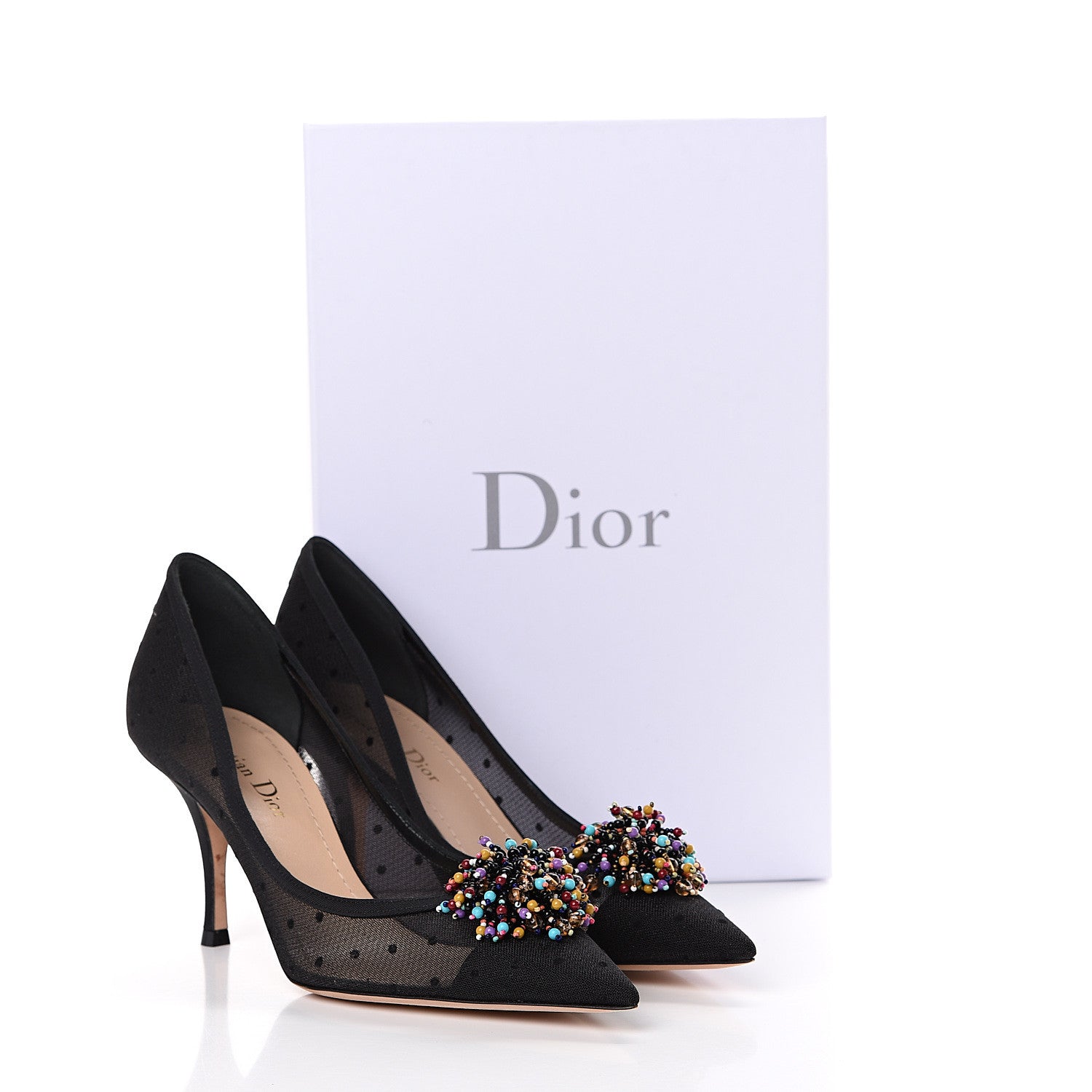 Christian Dior Grosgrain Plumetis Dior Blossom Pump 38 Black 11 of 11
