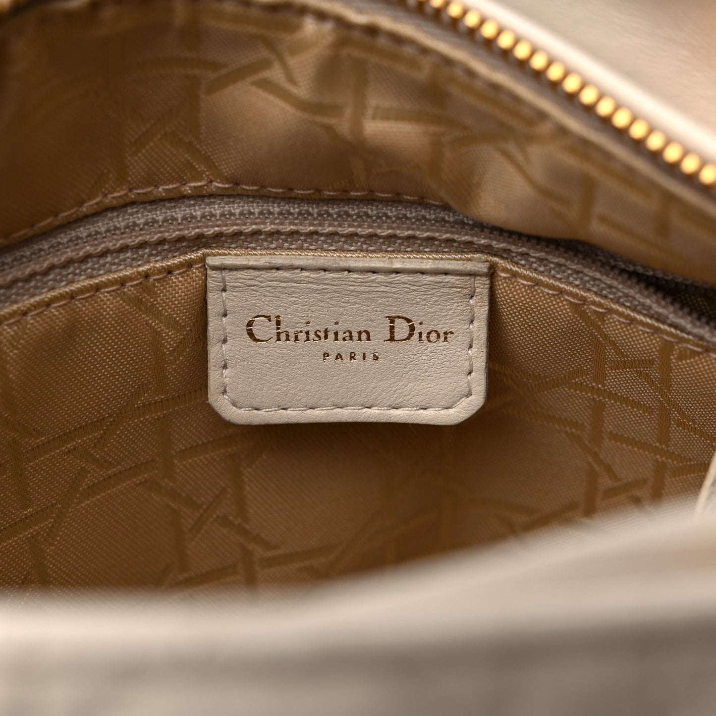 Lambskin Cannage Medium Lady Dior Light Beige