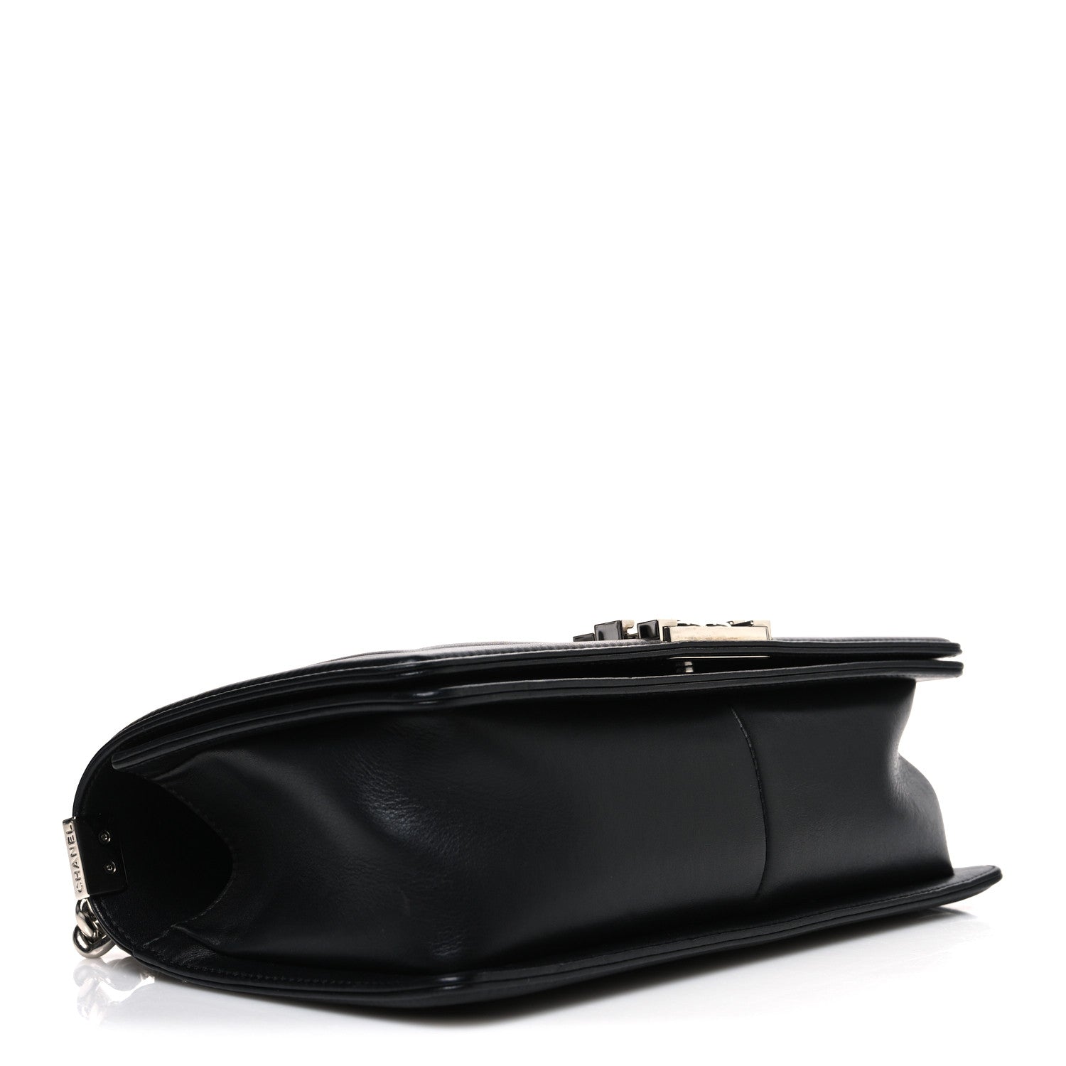 Chanel Calfskin Chevron Quilted Medium Boy Flap Black 4 of 11